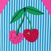 Girls Short Sleeve Rashguard Set,  Cherry Stripe - Rash Guards - 6