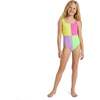 Tween Girls Rib One-Piece Swimsuit,  Colorblock - One Pieces - 3