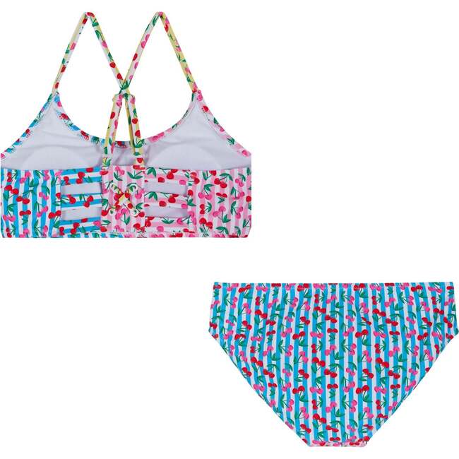 Tween Girls Strappy Bikini, Cherry Stripe - One Pieces - 5