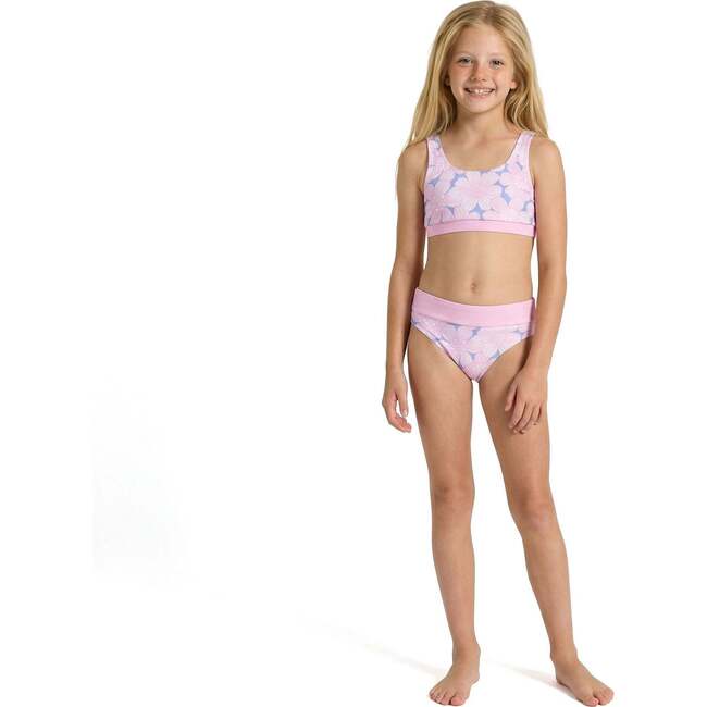 Tween Girls Purple Bikini, Floral Print