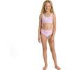 Tween Girls Purple Bikini,  Floral Print - One Pieces - 2