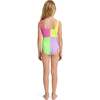 Tween Girls Rib One-Piece Swimsuit,  Colorblock - One Pieces - 4