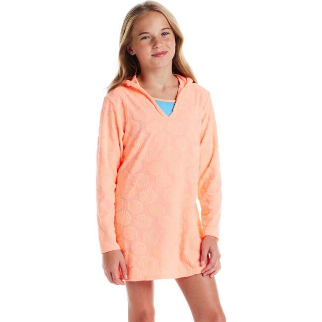 Tween Girls Terry Cover-Up,  Coral Seashell - Cover-Ups - 7