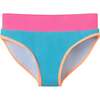 Tween Girls Rib Colorblock Bikini,  Blue - One Pieces - 6