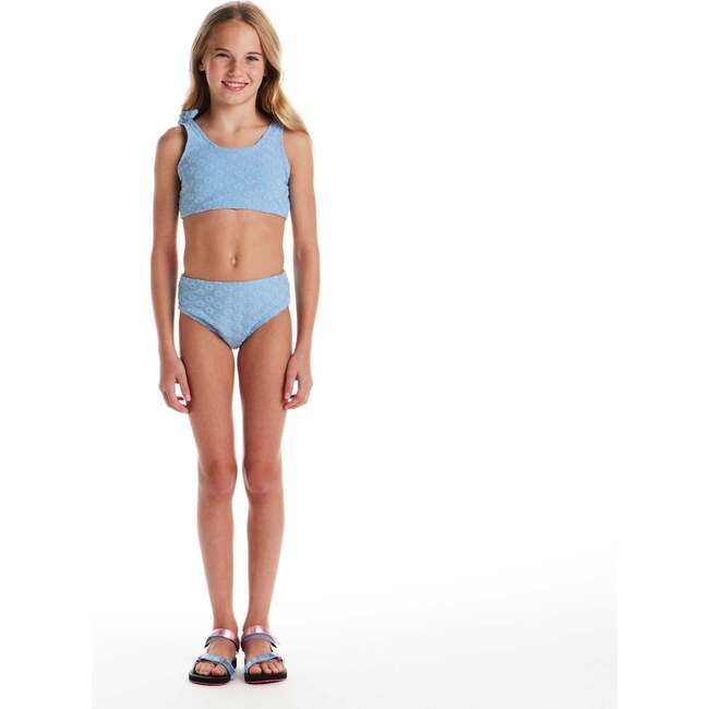 Tween Girls Terry Bikini Cover Up Set,  Blue Floral - Mixed Apparel Set - 6