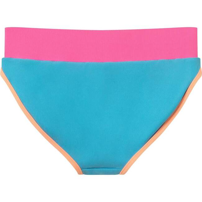 Tween Girls Rib Colorblock Bikini,  Blue - One Pieces - 7