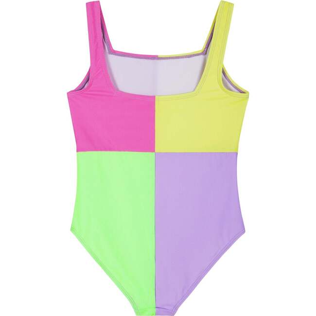 Tween Girls Rib One-Piece Swimsuit,  Colorblock - One Pieces - 5