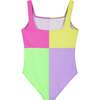 Tween Girls Rib One-Piece Swimsuit,  Colorblock - One Pieces - 5