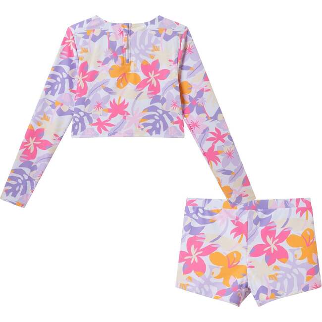 Tween Girls Rashguard Set, Palm Print - Rash Guards - 6