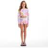 Tween Girls Rashguard Set, Palm Print - Rash Guards - 7 - thumbnail