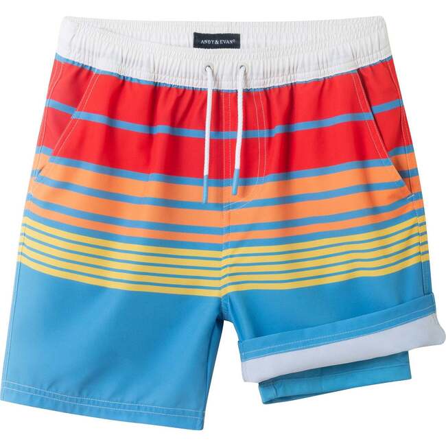 Tween Boys Swim Trunk, Multi Stripe