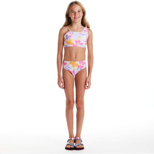 Tween Girls Asymmetrical Bikini,  Palm Print - One Pieces - 4