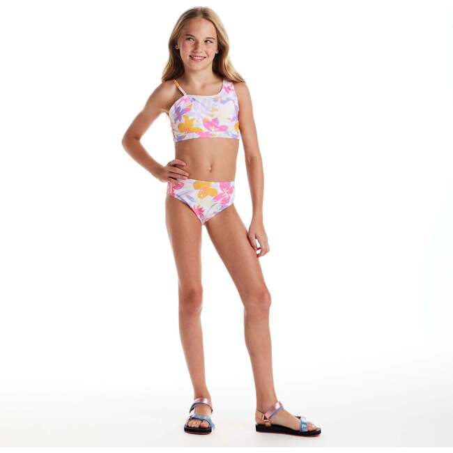 Tween Girls Asymmetrical Bikini,  Palm Print - One Pieces - 5
