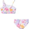 Tween Girls Asymmetrical Bikini,  Palm Print - One Pieces - 6