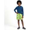 Tween Boys Comfort-Stretch Lined Boardshort, Lime Turtle - Shorts - 2 - thumbnail