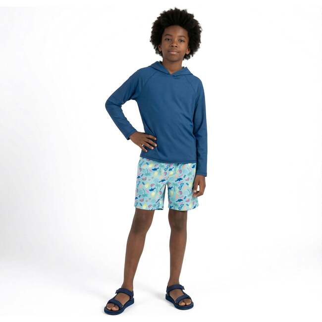 Tween Boys (8-14 Years) Comfort-Stretch Lined Boardshort, Beach Icon