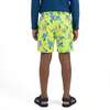 Tween Boys Comfort-Stretch Lined Boardshort, Lime Turtle - Shorts - 4 - thumbnail