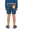 Tween Boys Comfort-Stretch Lined Boardshort, Navy Palm - Shorts - 4