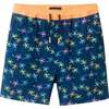 Tween Boys Comfort-Stretch Lined Boardshort, Navy Palm - Shorts - 5