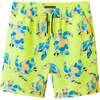 Tween Boys Comfort-Stretch Lined Boardshort, Lime Turtle - Shorts - 5 - thumbnail