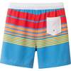 Tween Boys Swim Trunk, Multi Stripe - Shorts - 6 - thumbnail