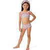 Girls Ruffle Bikini W/ Headband, Floral Print - Mixed Apparel Set - 2 - thumbnail
