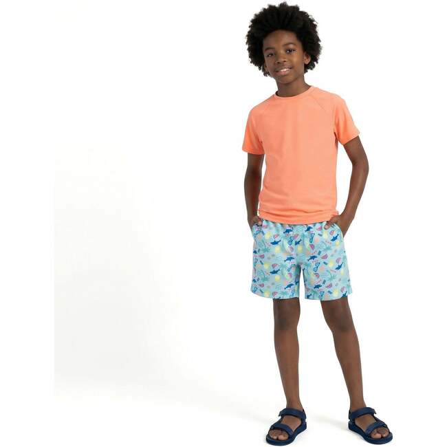 Tween (8-18 Years) Short Sleeve Rashguard, Orange