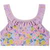 Girls Ruffle Bikini W/ Headband, Floral Print - Mixed Apparel Set - 7 - thumbnail