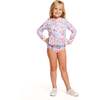 Girls Long Sleeve Rashguard Set, Fruit Print - Rash Guards - 2 - thumbnail