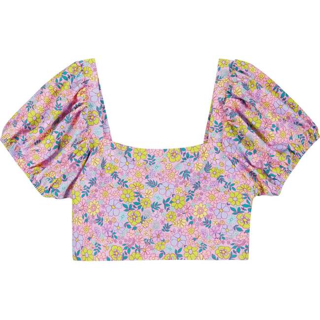 Tween Girls Puff Sleeve Bikini,  Floral Print - One Pieces - 7