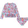 Girls Long Sleeve Rashguard Set, Fruit Print - Rash Guards - 4 - thumbnail