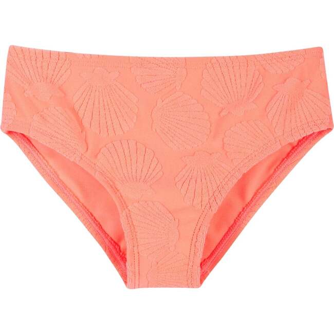 Girls Long Sleeve Terry Rashguard Set, Coral Shell - Rash Guards - 5