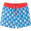 Boys Swim Trunk,  Checkered Beach Icon - Swim Trunks - 1 - thumbnail