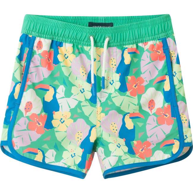 Boys Swim Trunk,  Toucan Floral