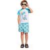 Boys Short Sleeve Rashguard Set, Skating Dog - Rash Guards - 2 - thumbnail