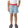 Boys Swim Trunk,  Navy Sailboat - Swim Trunks - 2