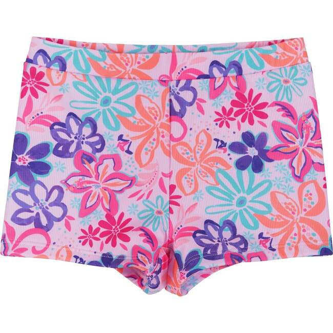 Girls (2-6) Long Sleeve Rashguard Set, Tropical Floral - Rash Guards - 5