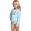 Girls Long Sleeve Rashguard Set, Floral Cat - Rash Guards - 5 - thumbnail