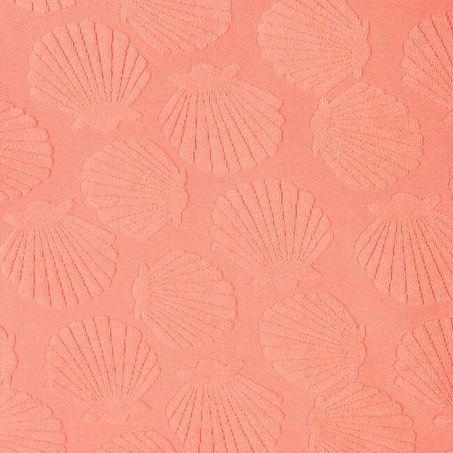 Girls Long Sleeve Terry Rashguard Set, Coral Shell - Rash Guards - 7