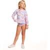Girls Long Sleeve Rashguard Set, Fruit Print - Rash Guards - 7 - thumbnail