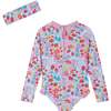 Girls Long Sleeve Rashguard w/ Scrunchie,  Fruit Print - Rash Guards - 7