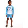 Boys Long Sleeve Rashguard Set, Shark Crew - Rash Guards - 2