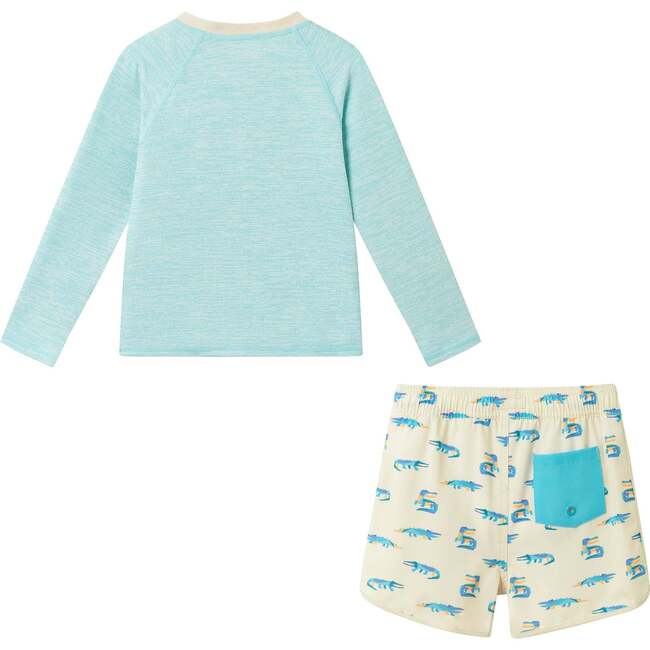 Boys Rashguard Set, Geo Gator - Rash Guards - 4