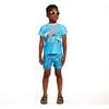 Boys Short Sleeve Rashguard Set, Aqua Deep Sea - Rash Guards - 3 - thumbnail