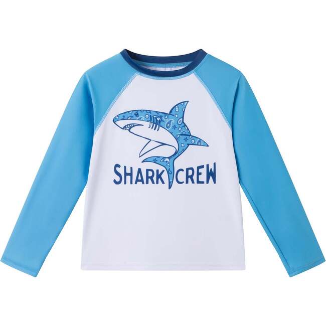 Boys Long Sleeve Rashguard Set, Shark Crew - Rash Guards - 5