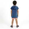 Boys Navy Terry Short Sleeve Cover-Up - Cover-Ups - 4