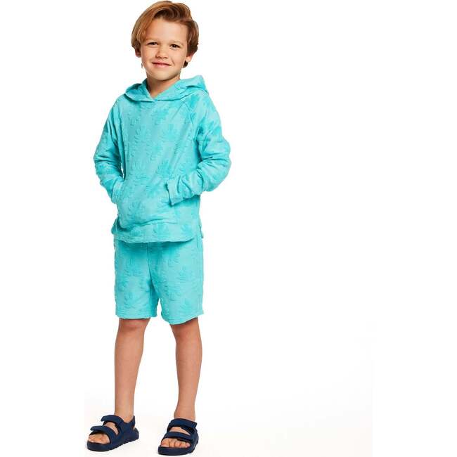 Boys Aqua Terry Cover-Up Set,  Palm Tree