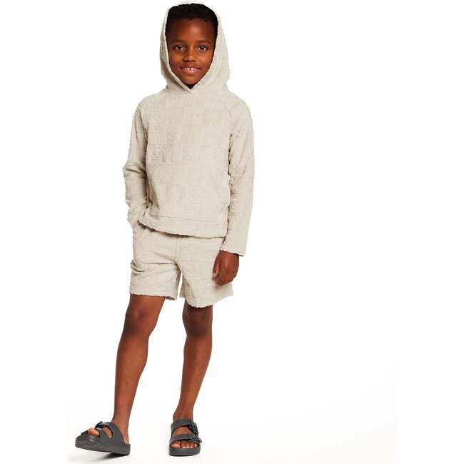 Boys Beige Terry Cover-Up Set,  Beach Icons - Cover-Ups - 3