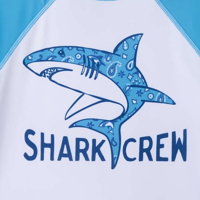 Boys Long Sleeve Rashguard Set, Shark Crew - Rash Guards - 7