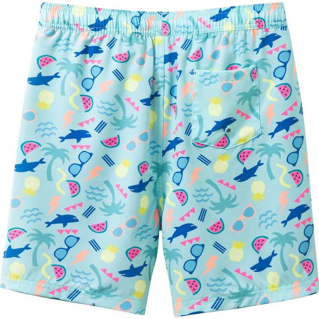 Boys Comfort-Stretch Lined Boardshort, Beach Icon - Shorts - 4